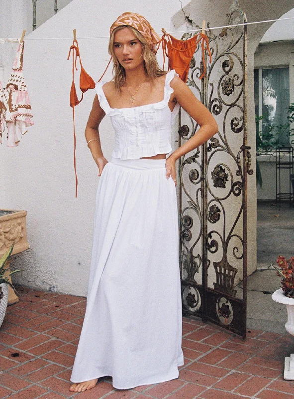 The Best Sale of the Year!Valerio Maxi Skirt White