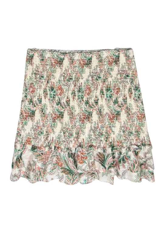 Buy One, Get One Free!Veronica Beard - Smocked Paisley Print Mini Skirt Sz 8