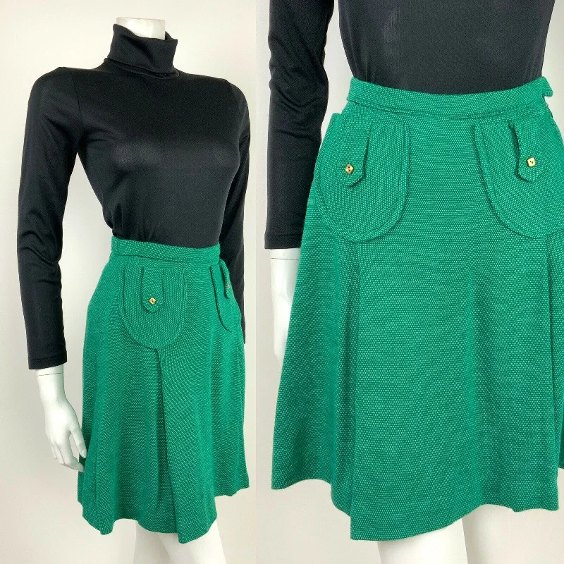 Save More When You Shop More!VINTAGE 60s 70s APPLE GREEN MINT DOTTY MOD SHORT FLARED SKIRT 4 Save More When You Shop More!VINTAGE 60s 70s APPLE GREEN MINT DOTTY MOD SHORT FLARED SKIRT 4