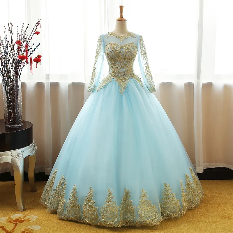 Bigger Savings, Better Shopping!White Chiffon High Low ChicMint Blue Long Sleeves With Gold Lace Long Party Dress, Tulle Round Neckline Sweet 16 Dress Prom Dress cg20452 Bigger Savings, Better Shopping!White Chiffon High Low ChicMint Blue Long Sleeves With Gold Lace Long Party Dress, Tulle Round Neckline Sweet 16 Dress Prom Dress cg20452
