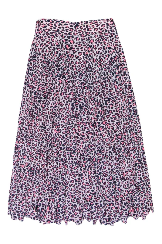 Score Huge Discounts Today!Zadig & Voltaire - Navy, Pink, & White Leopard Print Maxi Skirt Sz XL Score Huge Discounts Today!Zadig & Voltaire - Navy, Pink, & White Leopard Print Maxi Skirt Sz XL