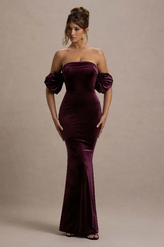 Shop Smart, Save Big!Amandine | Port Velvet Bardot Maxi Dress