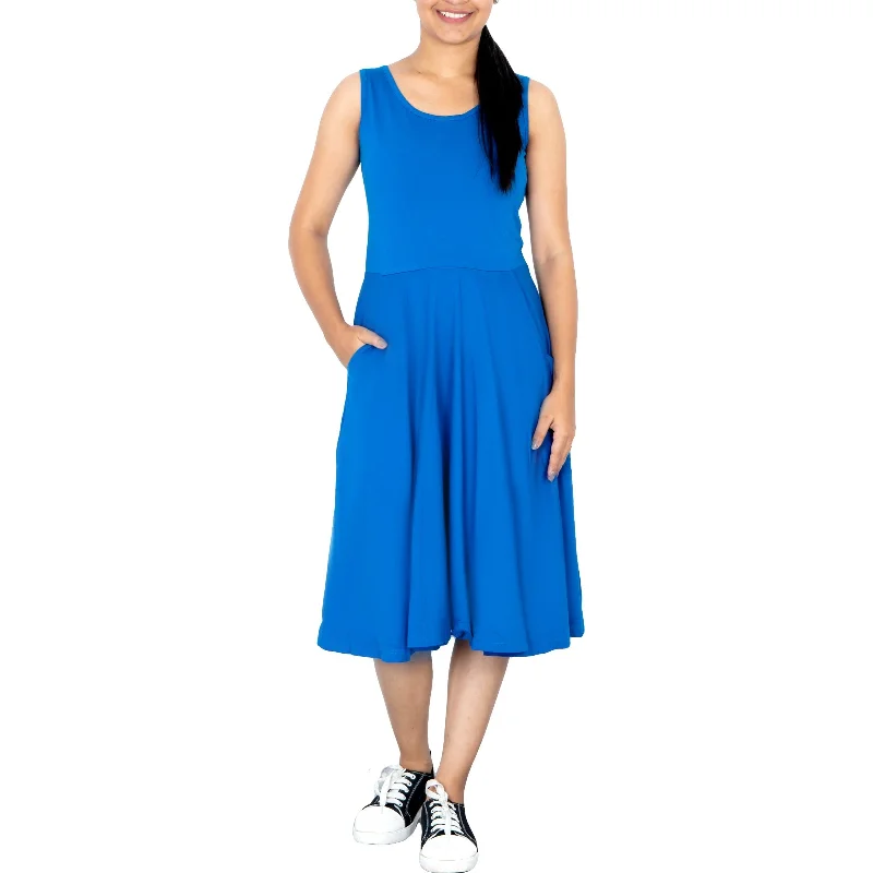 Buy More, Pay Less!Azurite Sleeveless Twirl Dress