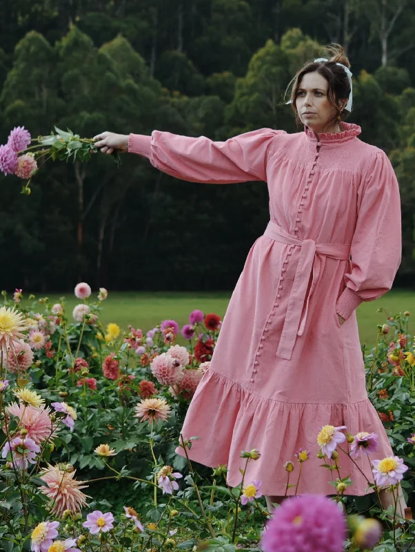 Snag the Best Prices Now!100% COTTON CORDUROY - CLOTHILDE DRESS CERISE PINK