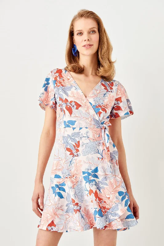 Buy One, Get One Free!Florida Floral Print Wrap Dress