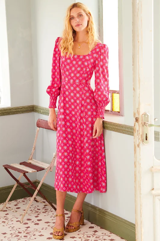 Special Offer – Act Fast!Iyla Dress | Geo Floral Bright Pink