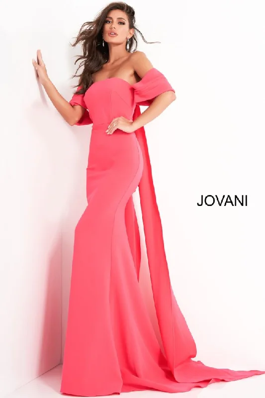 Your Favorite Sale is Back!Jovani 04350 Long Mermaid Formal Cape Evening Dress