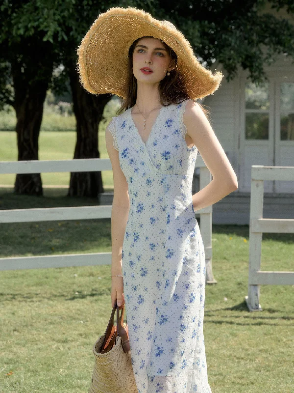 Your Favorite Items on Sale Now!Juliet V-neck Lace Rose Polka Dot Floral Dress