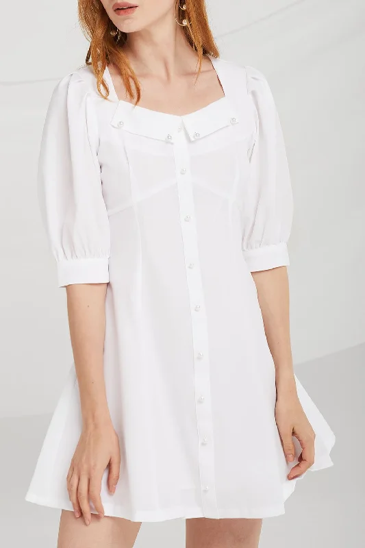 Shop Now and Save!Kenzie Pearl Button Front Dress