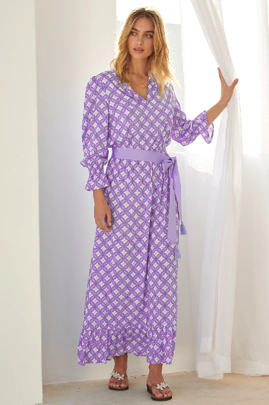 Limited Edition, Limited Price!Maeve Tea Dress | Geo Lavender