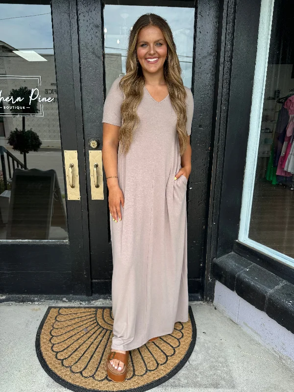One Click Away from Big Savings!Mocha maxi dress