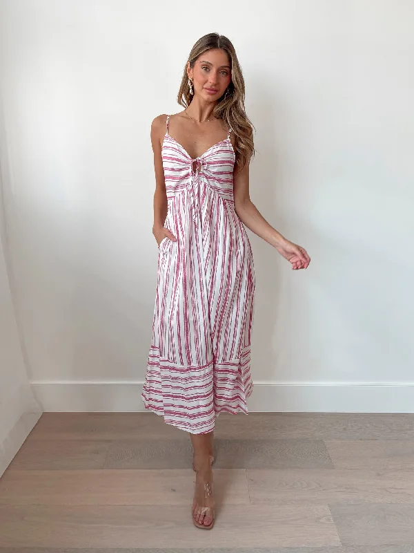 Save Up to 50% Off!Riva Dress - Red Stripe