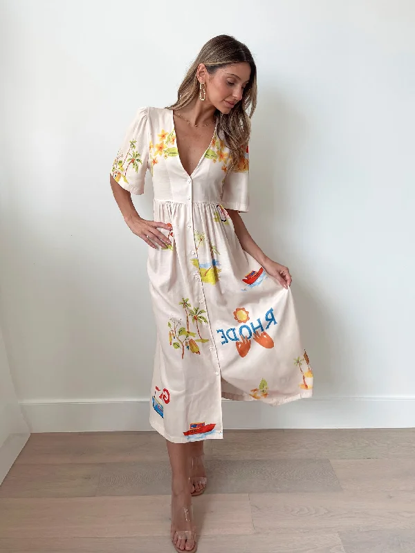 Hurry, Sale Ends Soon!Rozellia Dress - Cream Print
