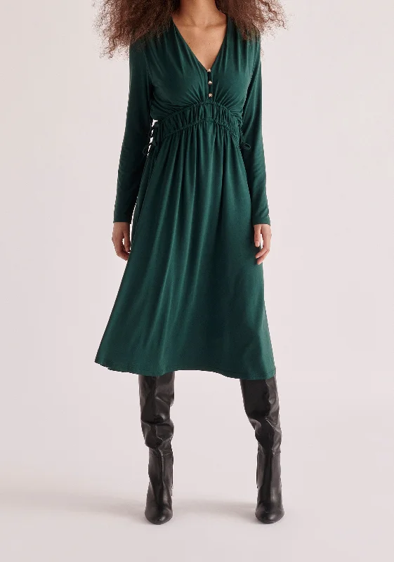 Get the Best for Less!Ruched Waist Modal Dress