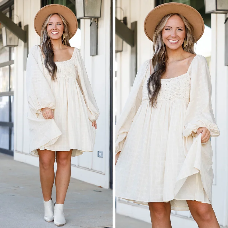 Save More Than Ever!Talking About You Dress, Ivory