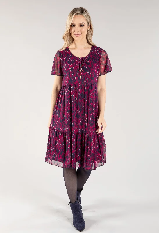 Shop Before It’s Gone!Tiered Hem Short Sleeve Dress