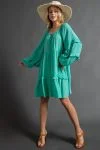 Special Discounts Inside!Tiered Ruffle Crepe Dress