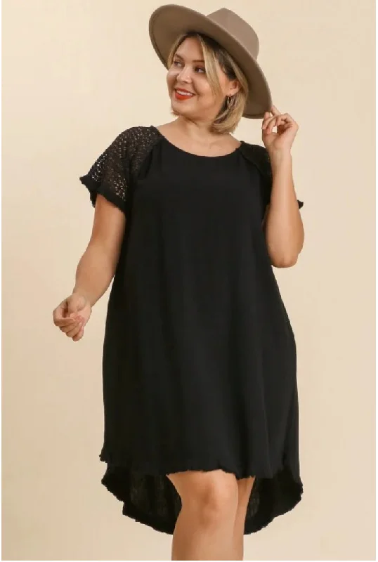 Huge Price Cuts Await!Linen Blend Crochet Dress