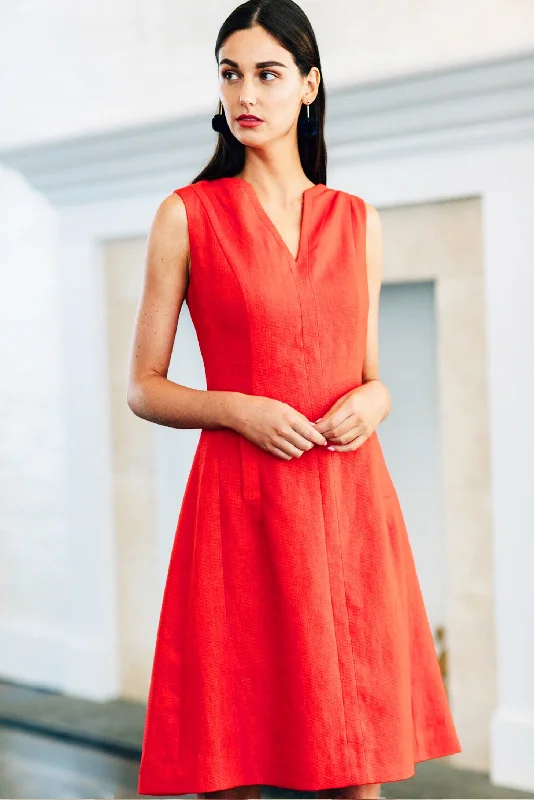 Flash Sale – Act Fast!V Neck Dress with Insert and Pocket Detail