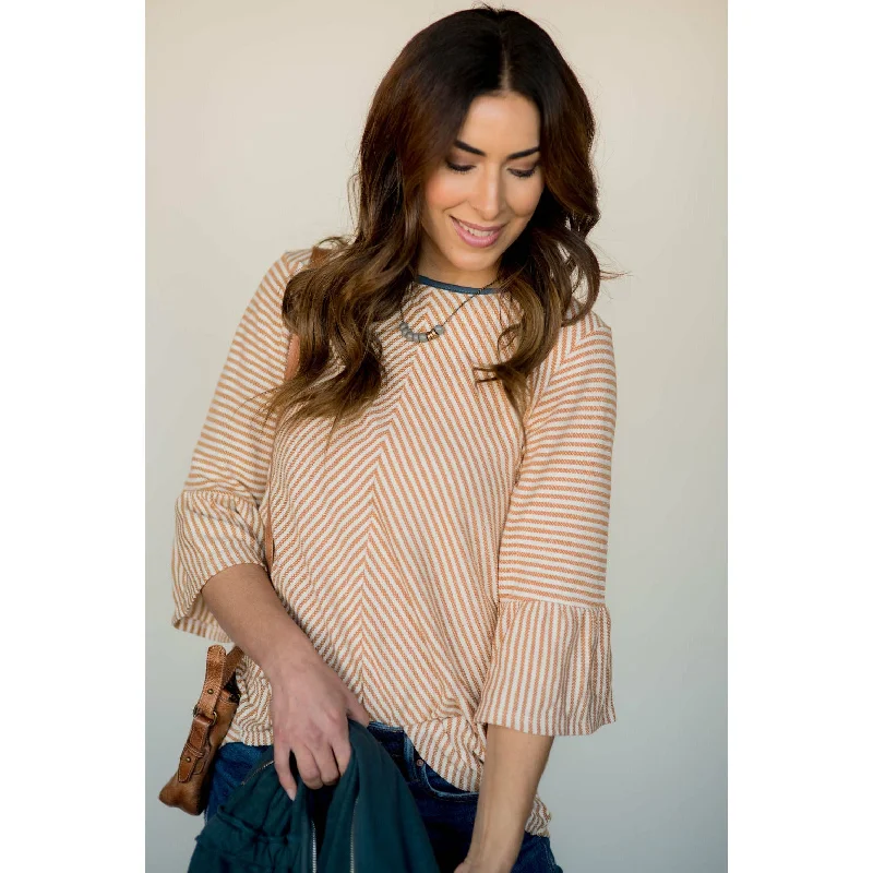 Must-Have Deals Inside!Accented Flutter Blouse