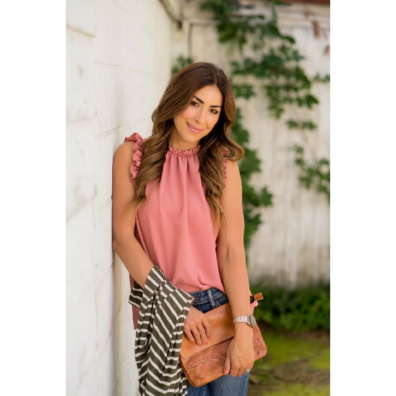 Hottest Discounts of the Year!Dressy Ruffle Cinch Tank Blouse