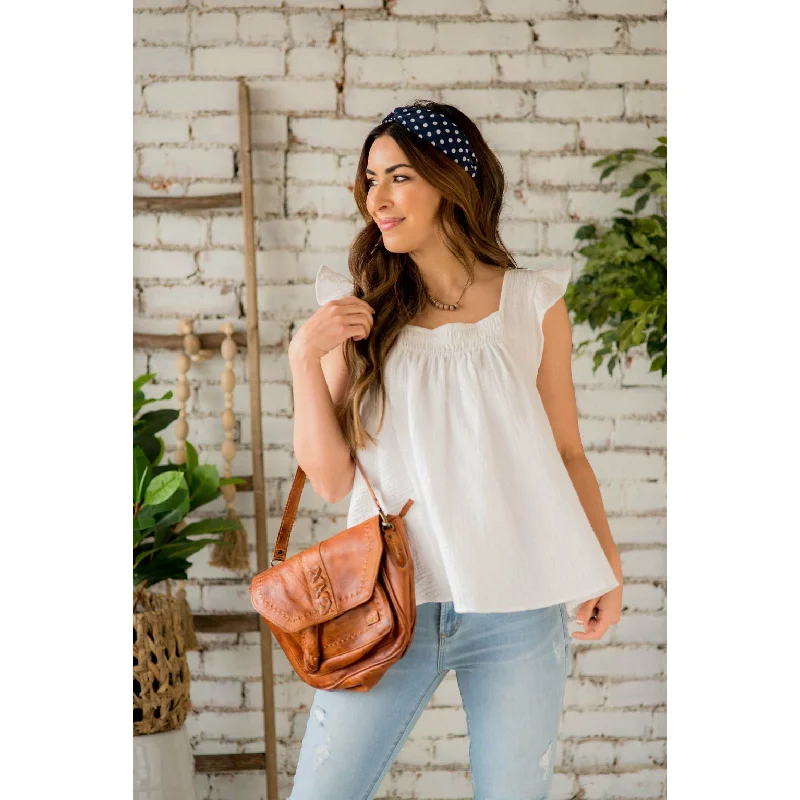 Limited Deals, Unlimited Savings!Gauze Flutter Sleeve Peasant Blouse