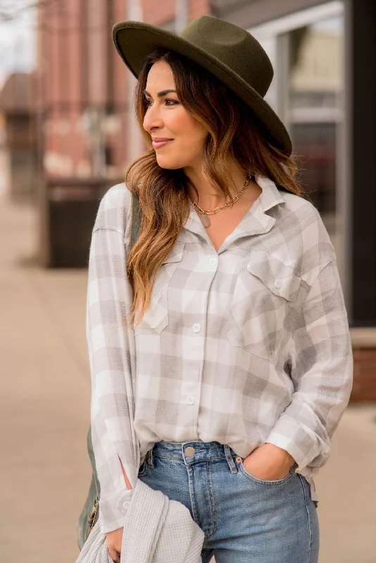 Seasonal Sale – Shop Now!Grey Plaid Flannel