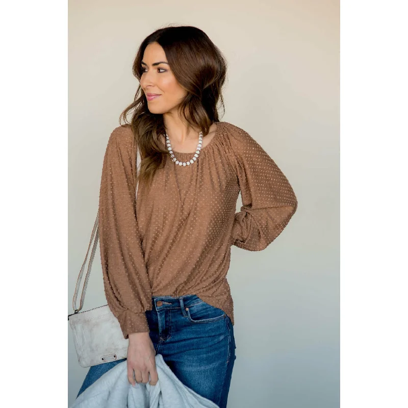 Flash Sale – Act Fast!Mini Dot Puff Sleeve