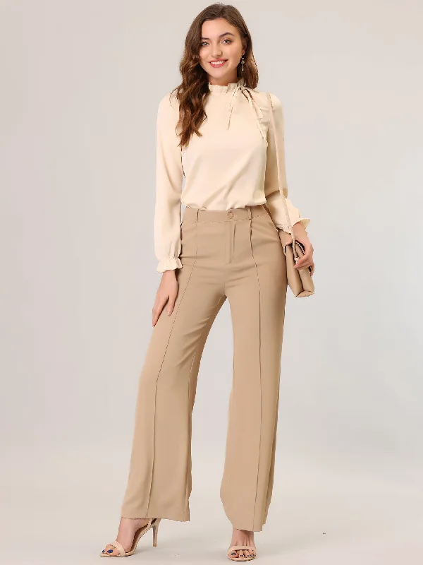 Save More with Every Purchase!Elegant Long Sleeve Blouse Ruffle Tie Neck Business Work Top Save More with Every Purchase!Elegant Long Sleeve Blouse Ruffle Tie Neck Business Work Top