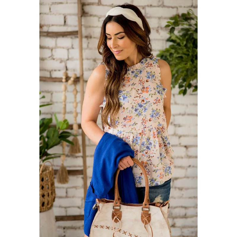 Exclusive Offers You’ll Love!Ruffle Floral Peplum Tank