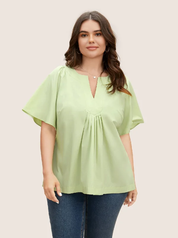 Shop Before It’s Gone!Ruffle Sleeve Ruffle Sleeve Pleated Blouse
