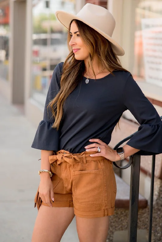 Special Offer – Act Fast!Charcoal Flutter Blouse